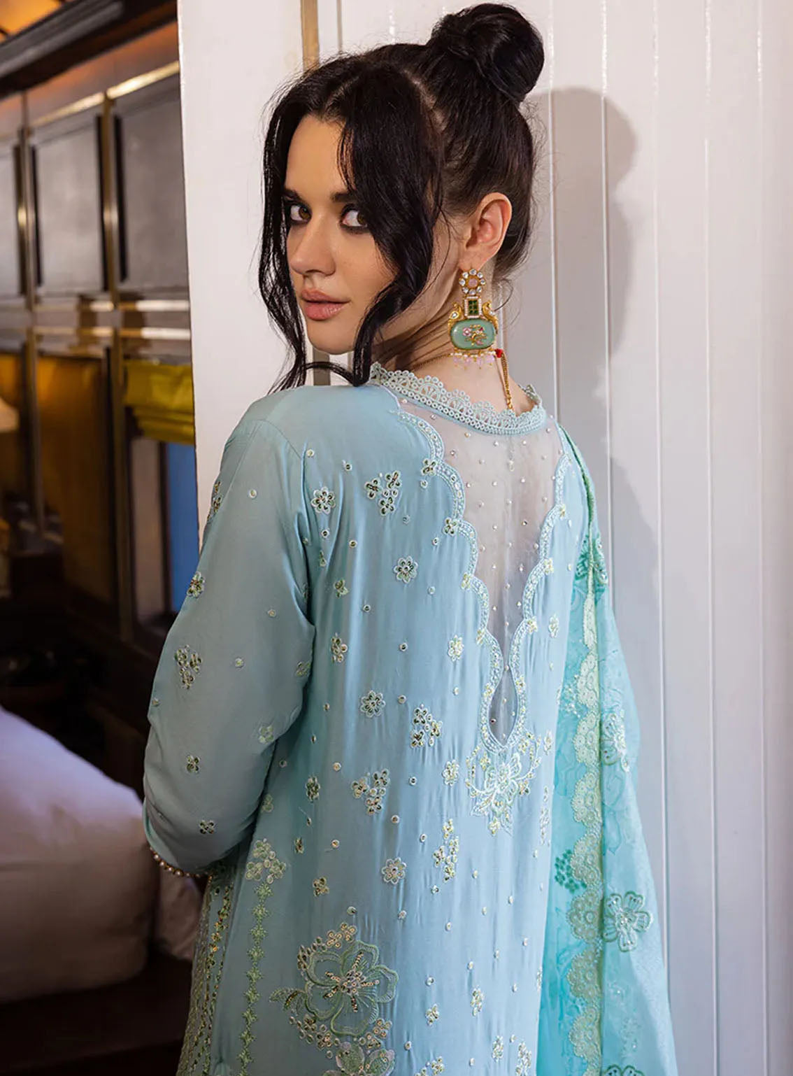 Orient Express By Mushq Embroidered Lawn Suits Unstitched 3 Piece - MQ24OE 02 REVE Orient Express By Mushq Embroidered Lawn Suits Unstitched 3 Piece - MQ24OE 02 REVE