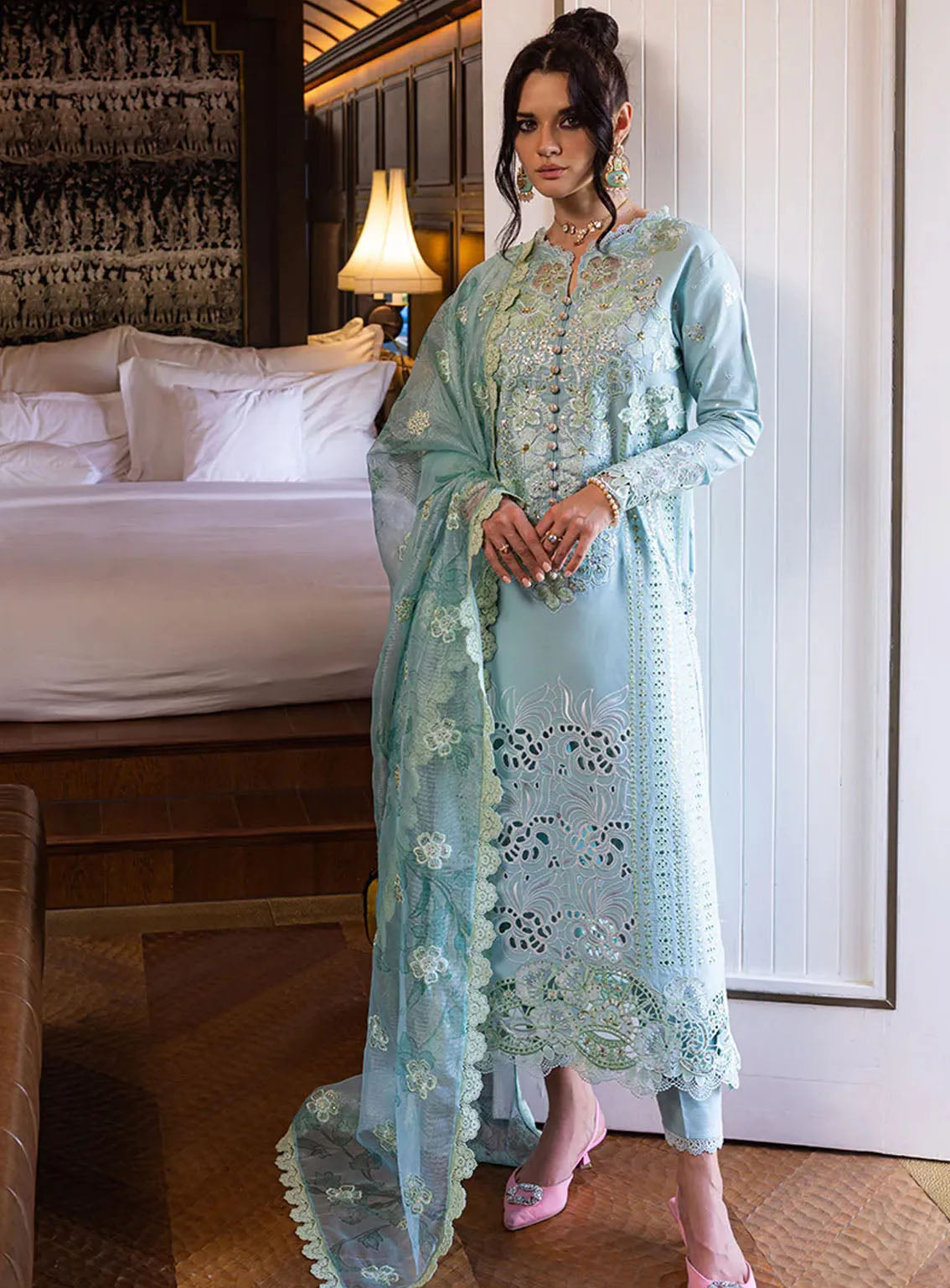 Orient Express By Mushq Embroidered Lawn Suits Unstitched 3 Piece - MQ24OE 02 REVE Orient Express By Mushq Embroidered Lawn Suits Unstitched 3 Piece - MQ24OE 02 REVE
