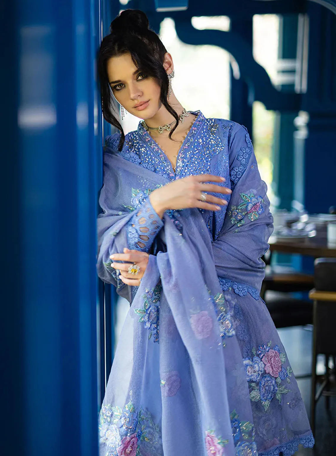 Orient Express By Mushq Embroidered Lawn Suits Unstitched 3 Piece - MQ24OE 03 CHARME Orient Express By Mushq Embroidered Lawn Suits Unstitched 3 Piece - MQ24OE 03 CHARME