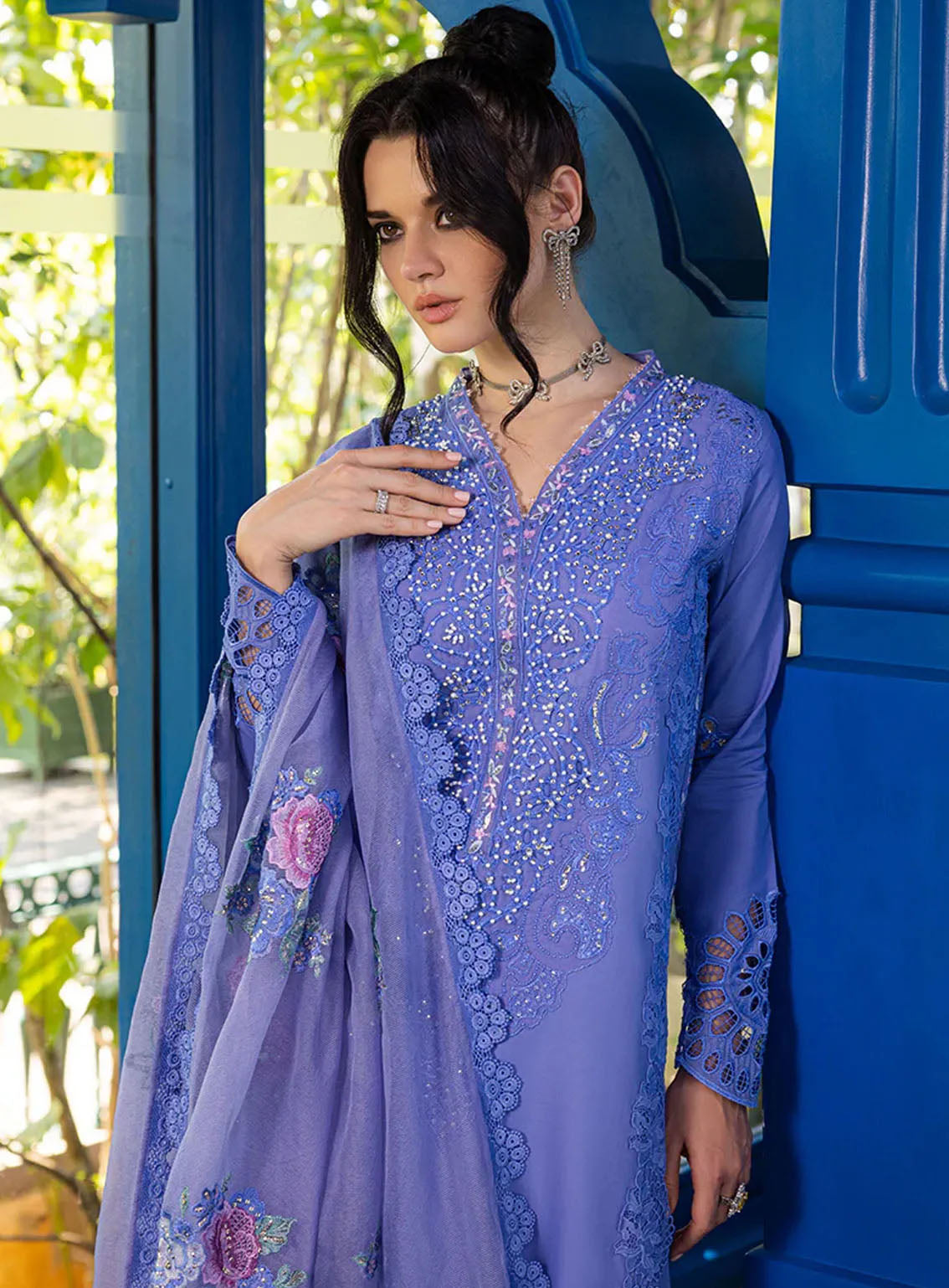 Orient Express By Mushq Embroidered Lawn Suits Unstitched 3 Piece - MQ24OE 03 CHARME Orient Express By Mushq Embroidered Lawn Suits Unstitched 3 Piece - MQ24OE 03 CHARME