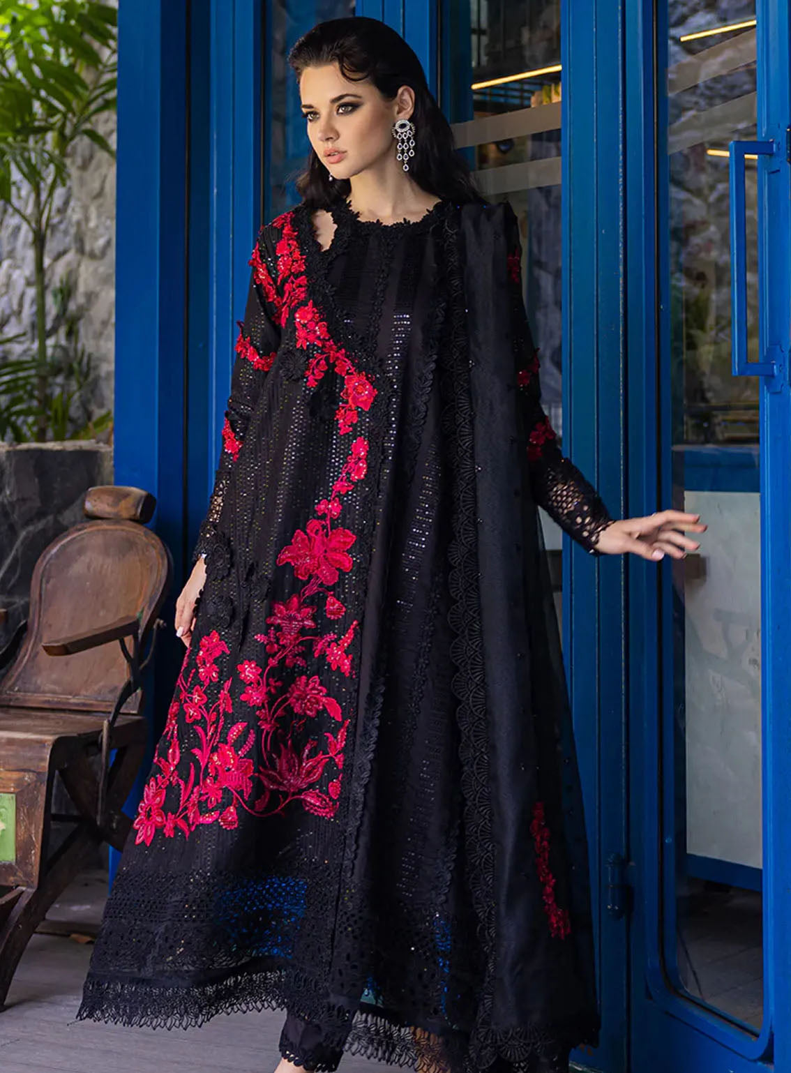 Orient Express By Mushq Embroidered Lawn Suits Unstitched 3 Piece - MQ24OE 04 EXOTICA Orient Express By Mushq Embroidered Lawn Suits Unstitched 3 Piece - MQ24OE 04 EXOTICA
