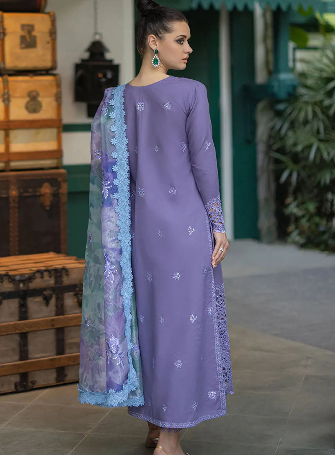 Orient Express By Mushq Embroidered Lawn Suits Unstitched 3 Piece - MQ24OE 05 ADELINE Orient Express By Mushq Embroidered Lawn Suits Unstitched 3 Piece - MQ24OE 05 ADELINE