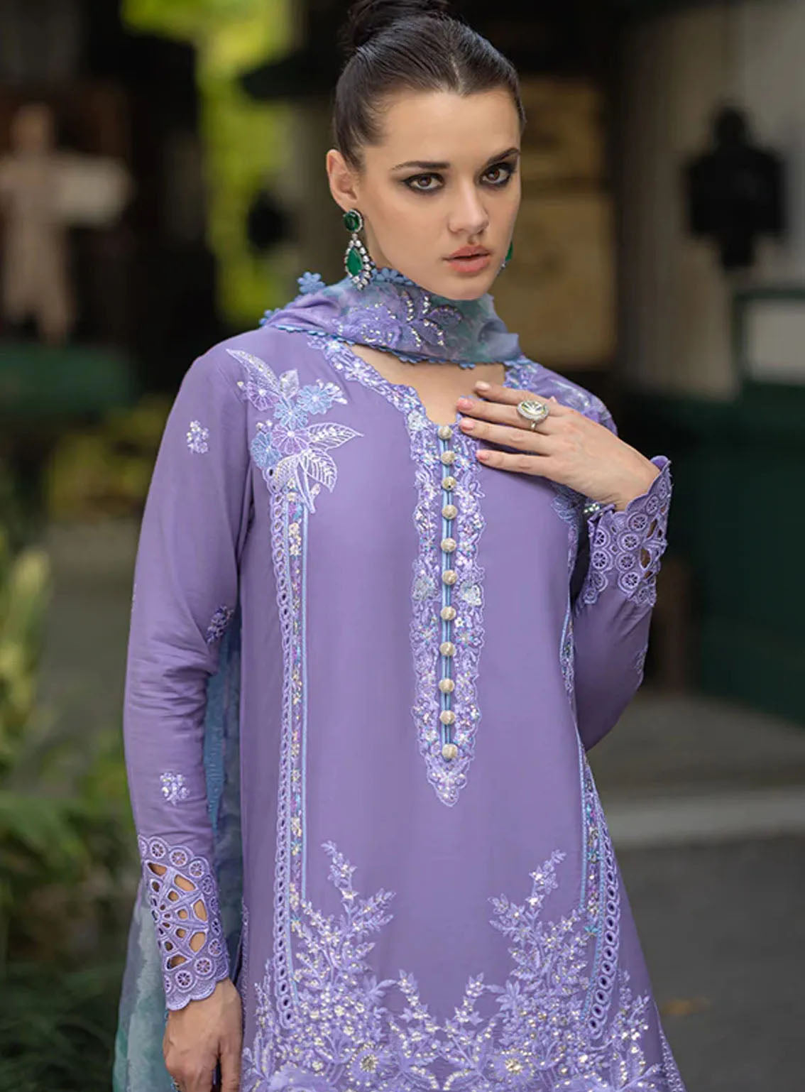 Orient Express By Mushq Embroidered Lawn Suits Unstitched 3 Piece - MQ24OE 05 ADELINE Orient Express By Mushq Embroidered Lawn Suits Unstitched 3 Piece - MQ24OE 05 ADELINE