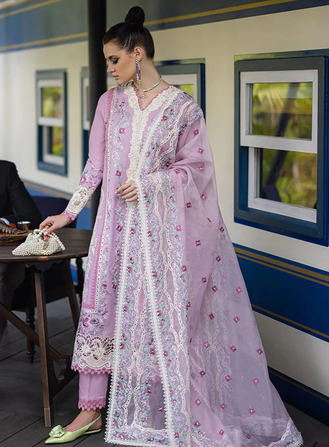 Orient Express By Mushq Embroidered Lawn Suits Unstitched 3 Piece - MQ24OE 06 RAFFINE Orient Express By Mushq Embroidered Lawn Suits Unstitched 3 Piece - MQ24OE 06 RAFFINE