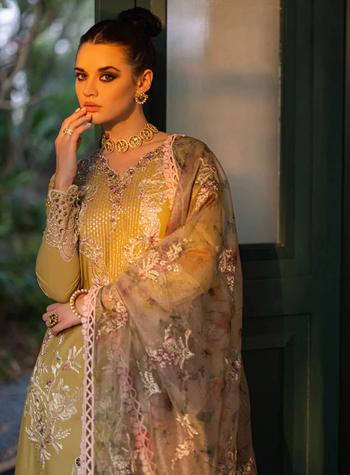 Orient Express By Mushq Embroidered Lawn Suits Unstitched 3 Piece - MQ24OE 07 DELICE Orient Express By Mushq Embroidered Lawn Suits Unstitched 3 Piece - MQ24OE 07 DELICE