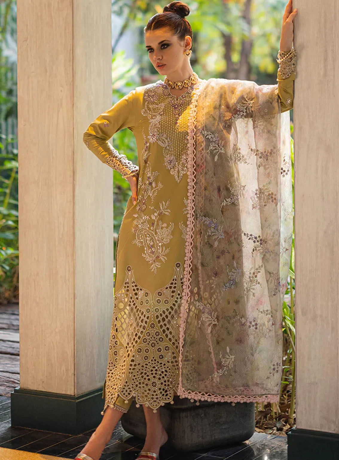 Orient Express By Mushq Embroidered Lawn Suits Unstitched 3 Piece - MQ24OE 07 DELICE Orient Express By Mushq Embroidered Lawn Suits Unstitched 3 Piece - MQ24OE 07 DELICE