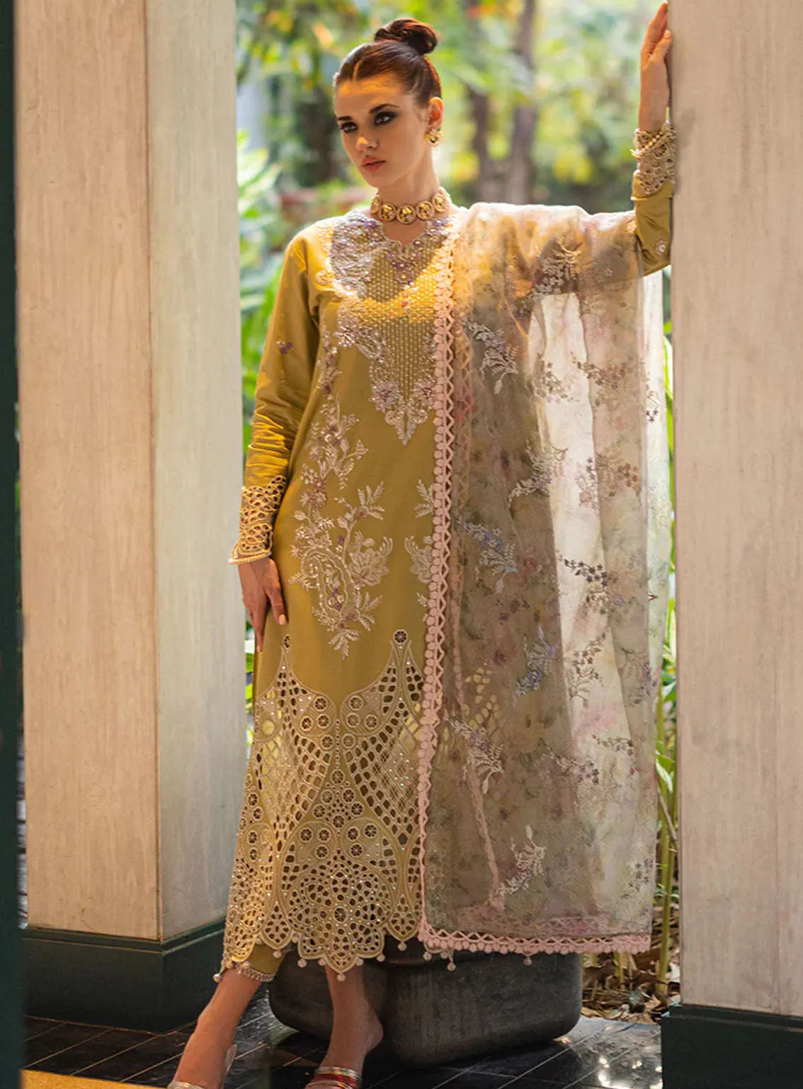 Orient Express By Mushq Embroidered Lawn Suits Unstitched 3 Piece - MQ24OE 07 DELICE Orient Express By Mushq Embroidered Lawn Suits Unstitched 3 Piece - MQ24OE 07 DELICE