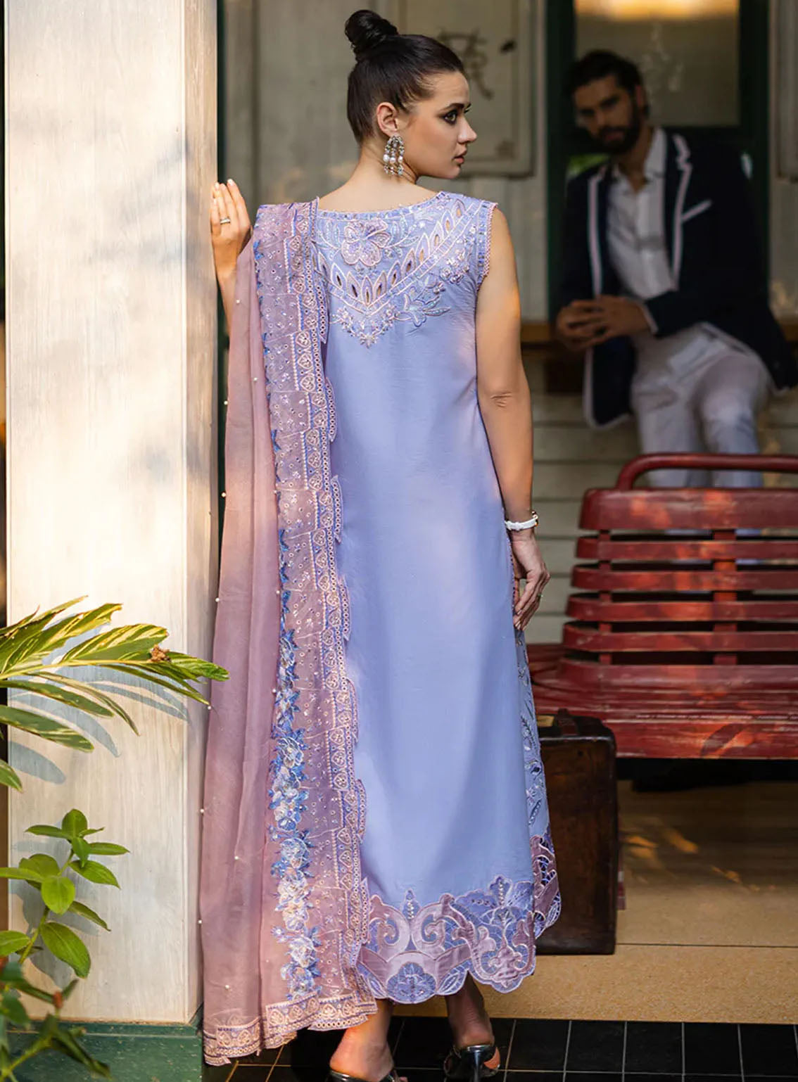 Orient Express By Mushq Embroidered Lawn Suits Unstitched 3 Piece - MQ24OE 08 SOLEIL Orient Express By Mushq Embroidered Lawn Suits Unstitched 3 Piece - MQ24OE 08 SOLEIL