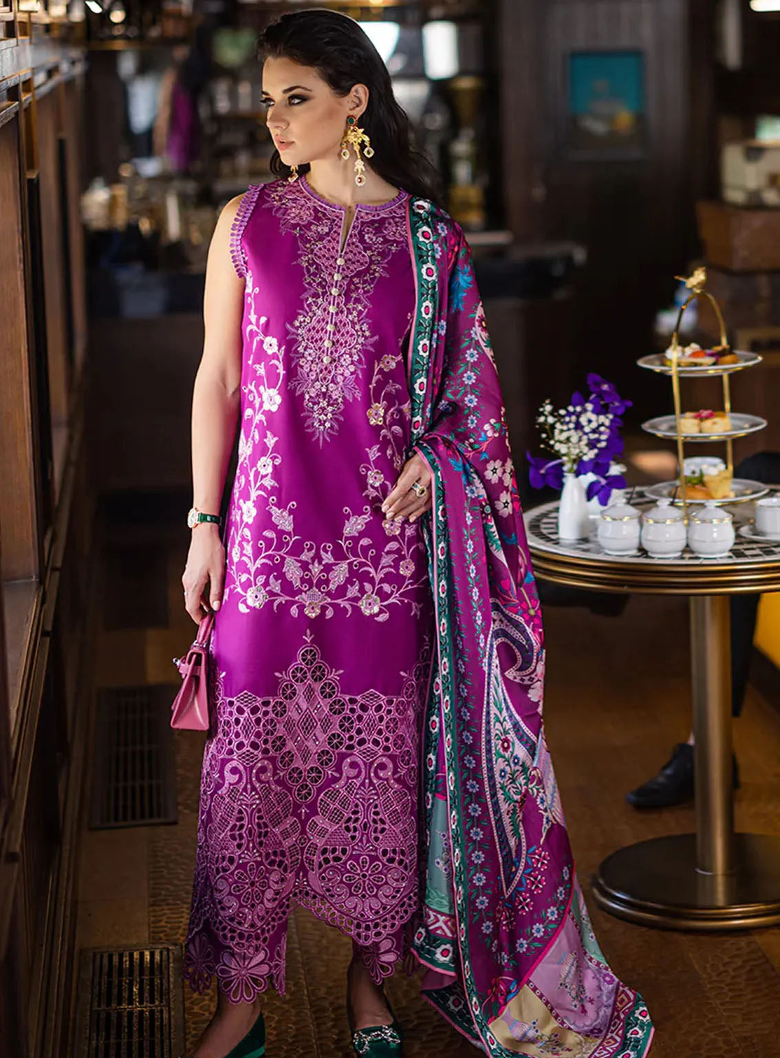 Orient Express By Mushq Embroidered Lawn Suits Unstitched 3 Piece - MQ24OE 09 ORIENTELLA Orient Express By Mushq Embroidered Lawn Suits Unstitched 3 Piece - MQ24OE 09 ORIENTELLA