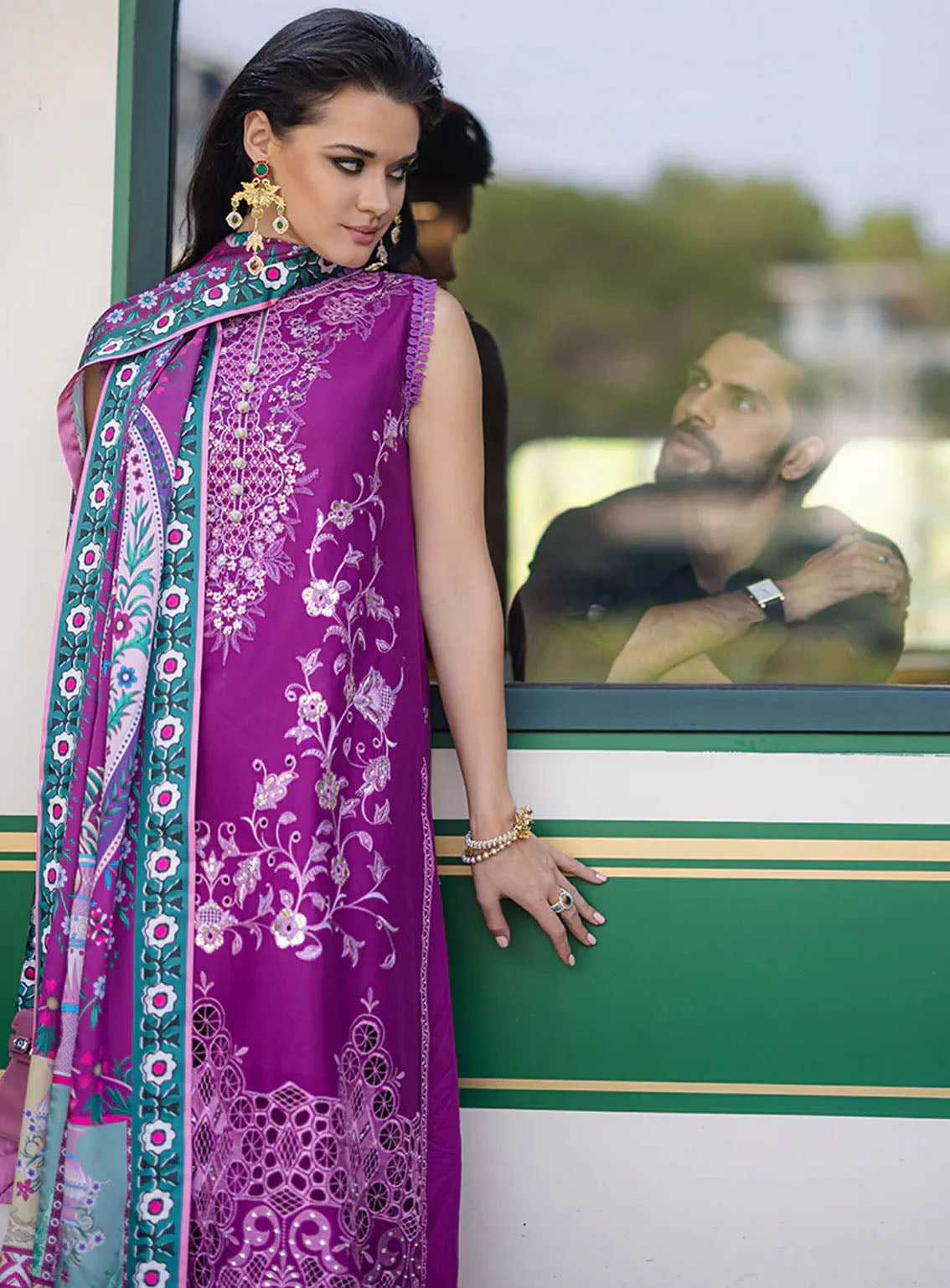 Orient Express By Mushq Embroidered Lawn Suits Unstitched 3 Piece - MQ24OE 09 ORIENTELLA Orient Express By Mushq Embroidered Lawn Suits Unstitched 3 Piece - MQ24OE 09 ORIENTELLA