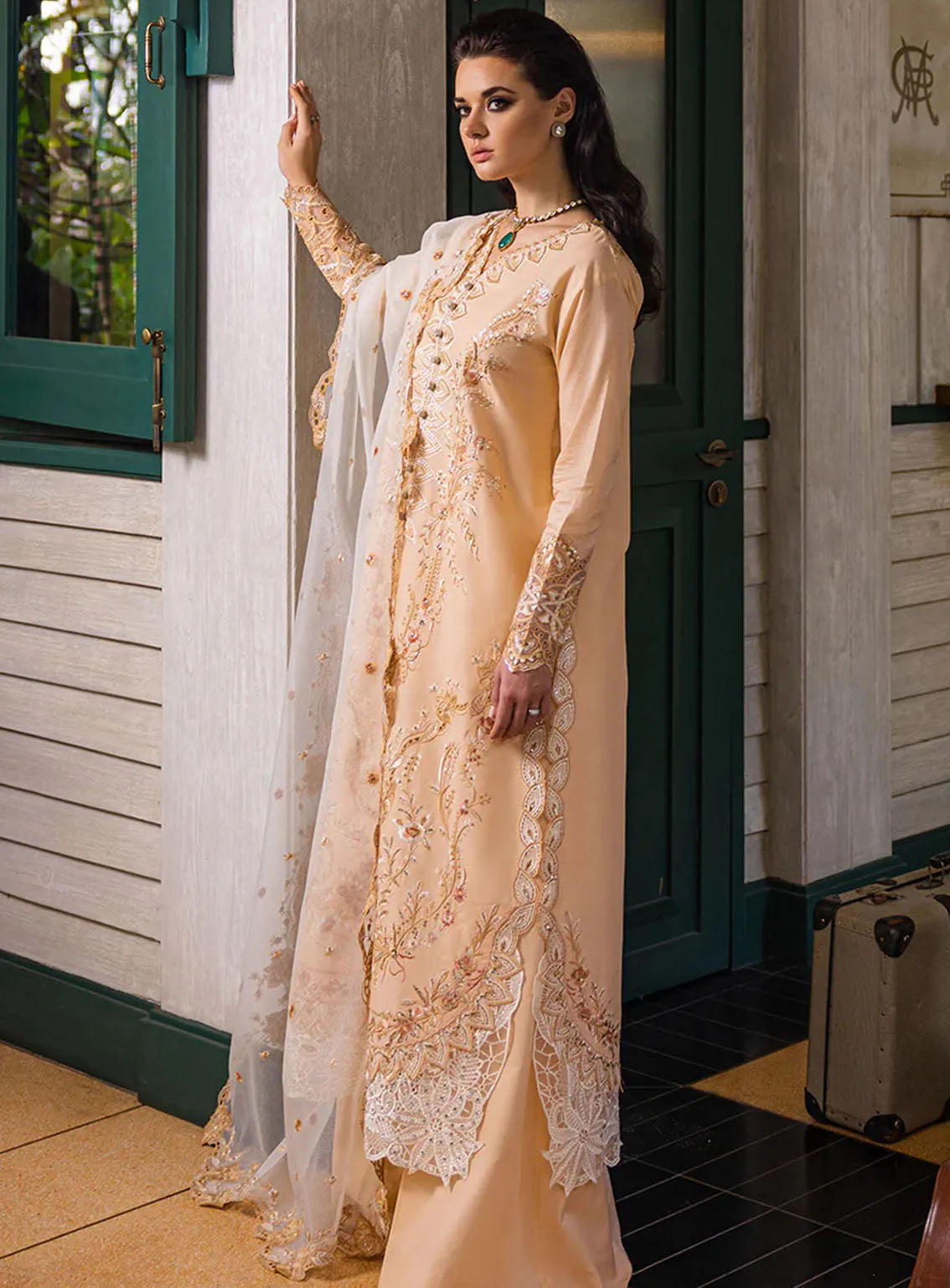 Orient Express By Mushq Embroidered Lawn Suits Unstitched 3 Piece - MQ24OE 10 ODYSSEY Orient Express By Mushq Embroidered Lawn Suits Unstitched 3 Piece - MQ24OE 10 ODYSSEY