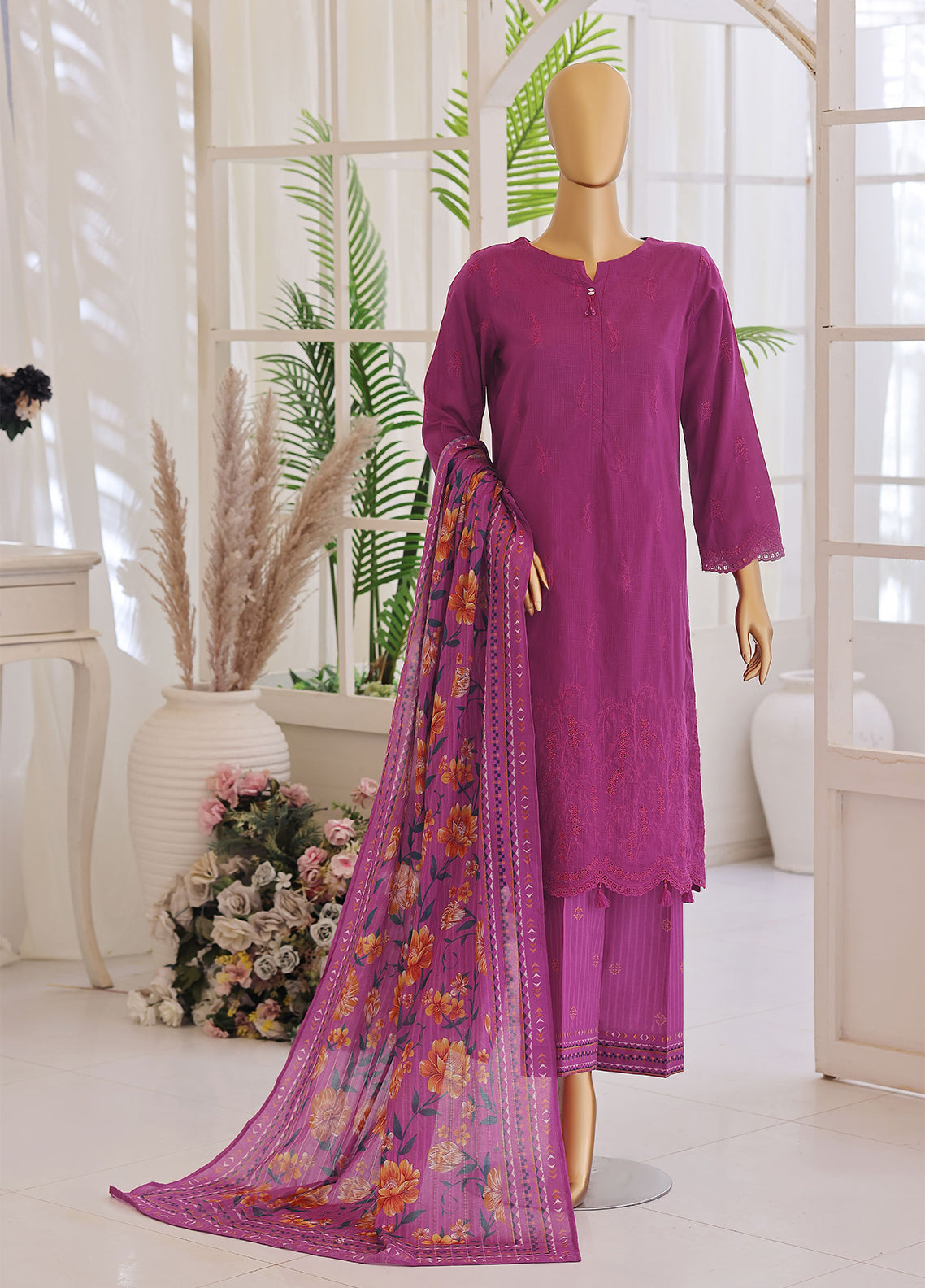 Oriental By HZ Textile Printkari Embroidered Lawn 3 Piece Unstitched Suit HZ26OPEV2 D-OPS-04 Oriental By HZ Textile Printkari Embroidered Lawn 3 Piece Unstitched Suit HZ26OPEV2 D-OPS-04