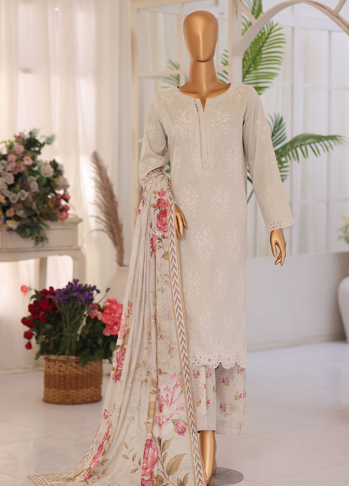 Oriental By HZ Textile Printkari Embroidered Lawn 3 Piece Unstitched Suit HZ26OPEV2 D-OPS-07 Oriental By HZ Textile Printkari Embroidered Lawn 3 Piece Unstitched Suit HZ26OPEV2 D-OPS-07