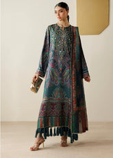 Orlina By Jazmin Handwork Embroidered Raw Silk 3 Piece Unstitched Suit JZ26ORSE D-OR-07
