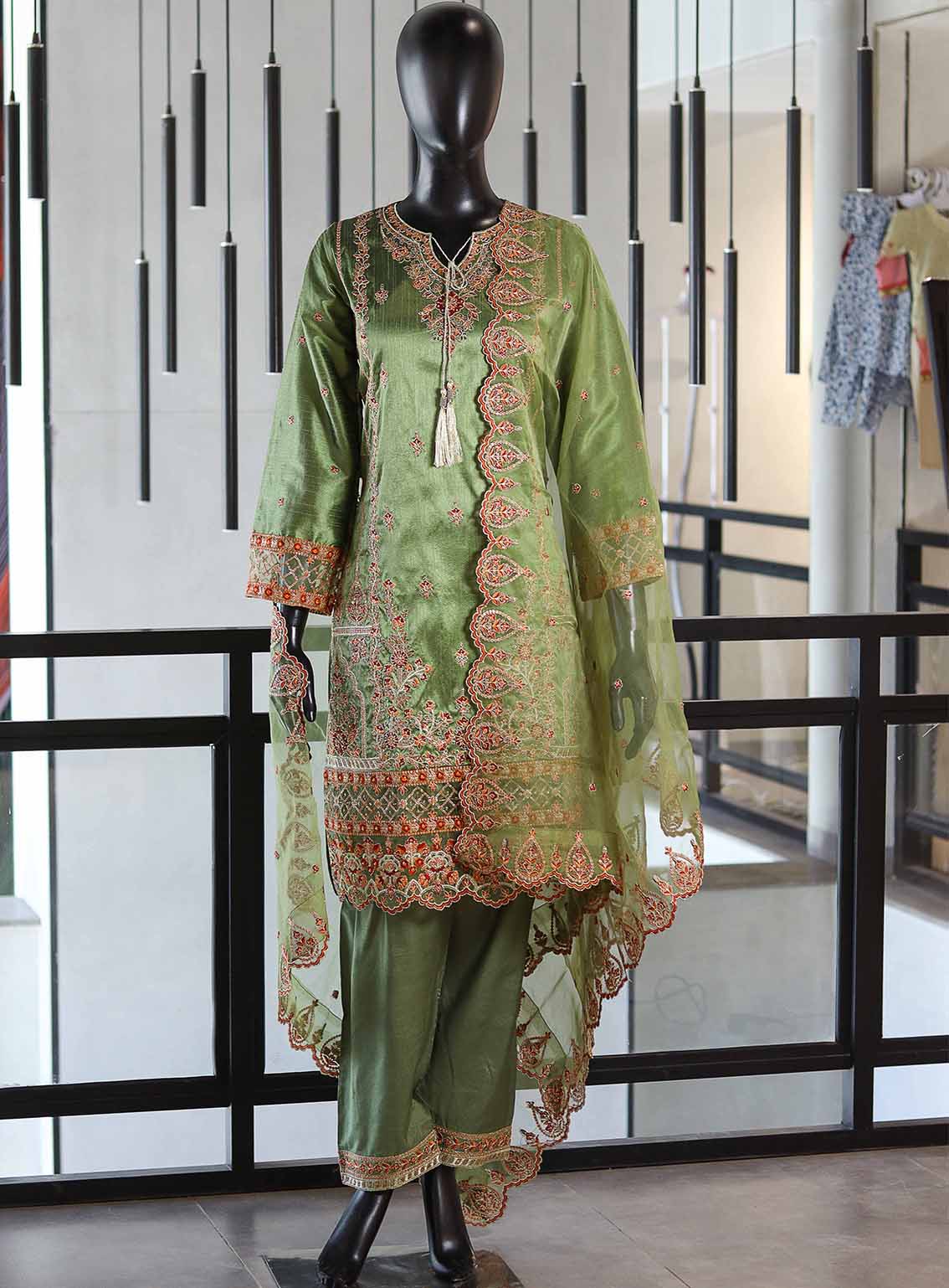 Paisley Khombi Embroidered Raw Silk Suits Stitched 3 Piece - KB25FP 004 ANGOORI Paisley Khombi Embroidered Raw Silk Suits Stitched 3 Piece - KB25FP 004 ANGOORI