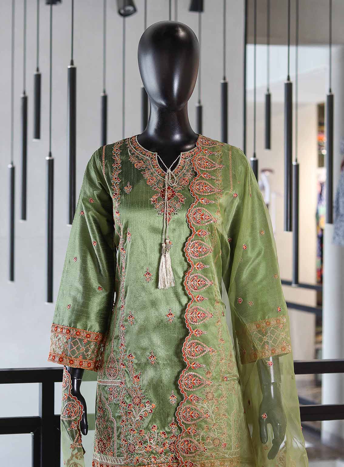Paisley Khombi Embroidered Raw Silk Suits Stitched 3 Piece - KB25FP 004 ANGOORI Paisley Khombi Embroidered Raw Silk Suits Stitched 3 Piece - KB25FP 004 ANGOORI