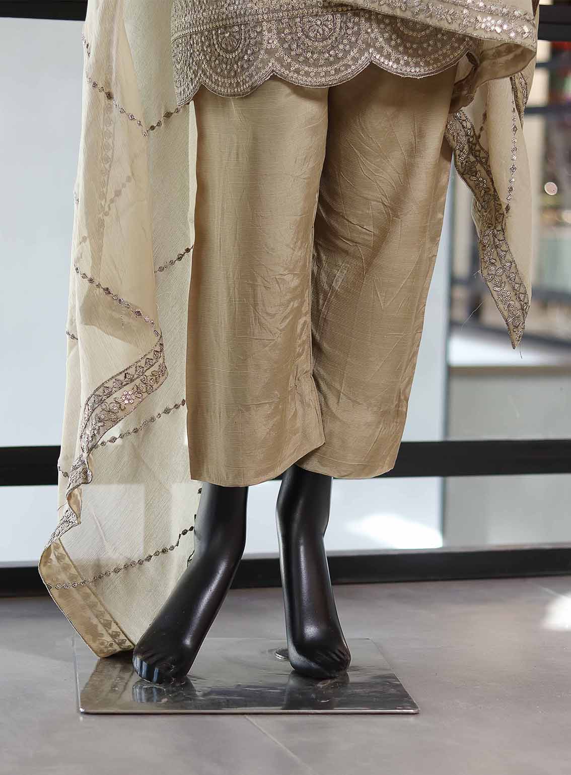 Paisley Khombi Embroidered Raw Silk Suits Stitched 3 Piece - KB25FP 174 TORTOISE Paisley Khombi Embroidered Raw Silk Suits Stitched 3 Piece - KB25FP 174 TORTOISE