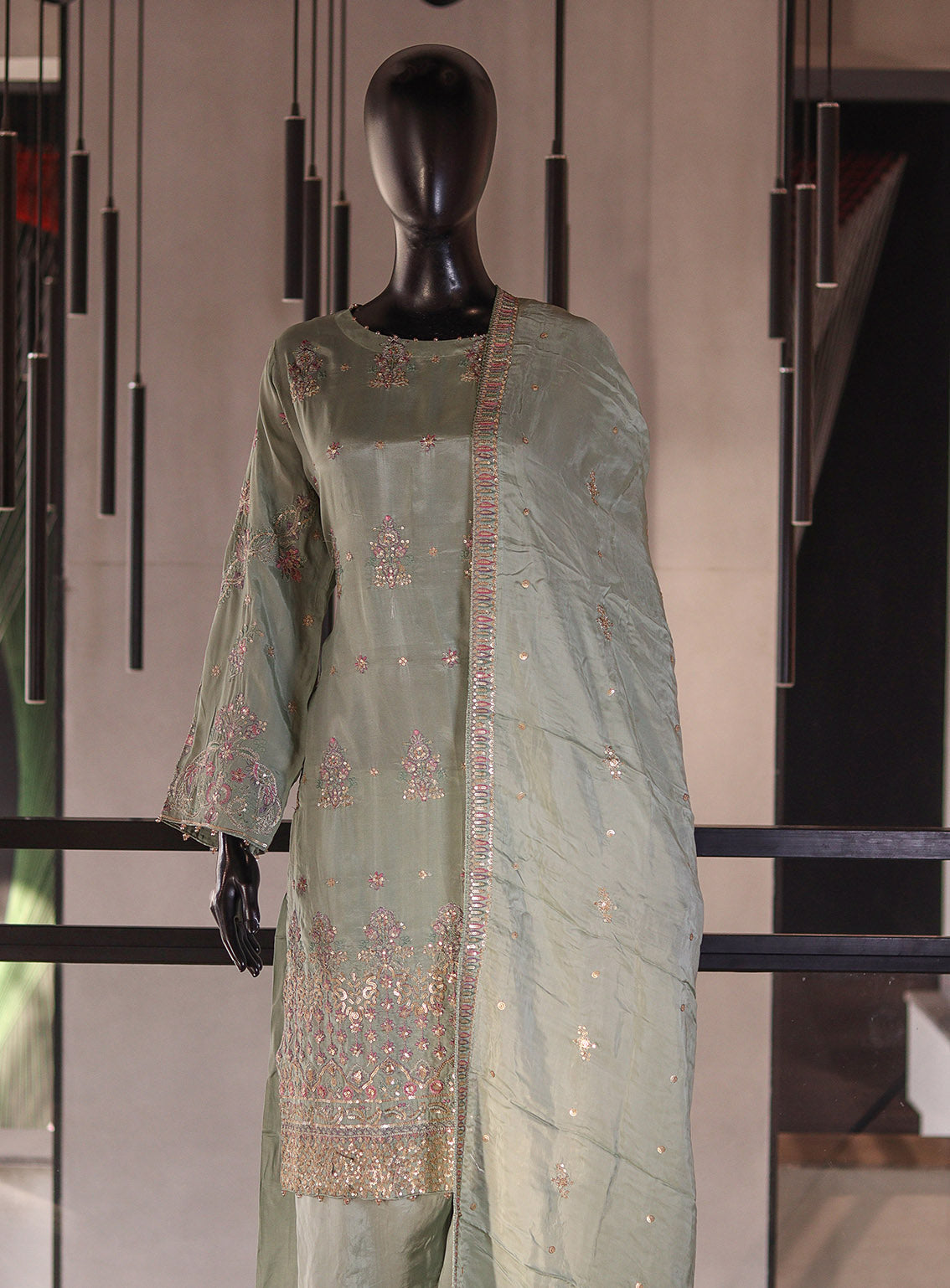 Paisley By Khombi Formal Embroidered Raw Silk 3 Piece Stitched Suit KB26PFE D-OW04 Sea Green Paisley By Khombi Formal Embroidered Raw Silk 3 Piece Stitched Suit KB26PFE D-OW04 Sea Green