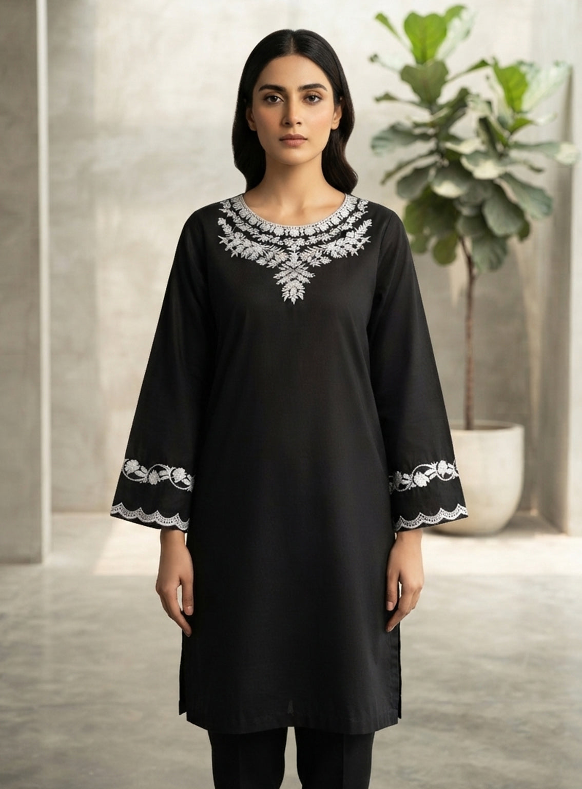 Paisley Khombi Solid Embroidered Cotton 2 Piece Stitched Shirt Trouser KB26SEC D-P-15-BK Paisley Khombi Solid Embroidered Cotton 2 Piece Stitched Shirt Trouser KB26SEC D-P-15-BK