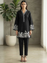 Paisley Khombi Solid Embroidered Cotton 2 Piece Stitched Shirt Trouser KB26SEC D-P-16-BK