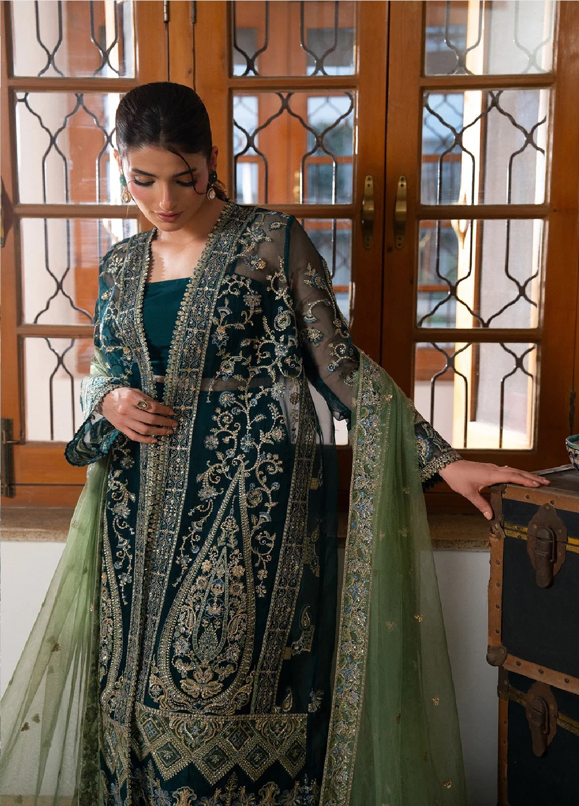 Pehli Nazar By Ayzel Festive Embroidered Organza 3 Piece Unstitched Suit AZL26PNF D-AYZ-0163 MAYAL Pehli Nazar By Ayzel Festive Embroidered Organza 3 Piece Unstitched Suit AZL26PNF D-AYZ-0163 MAYAL