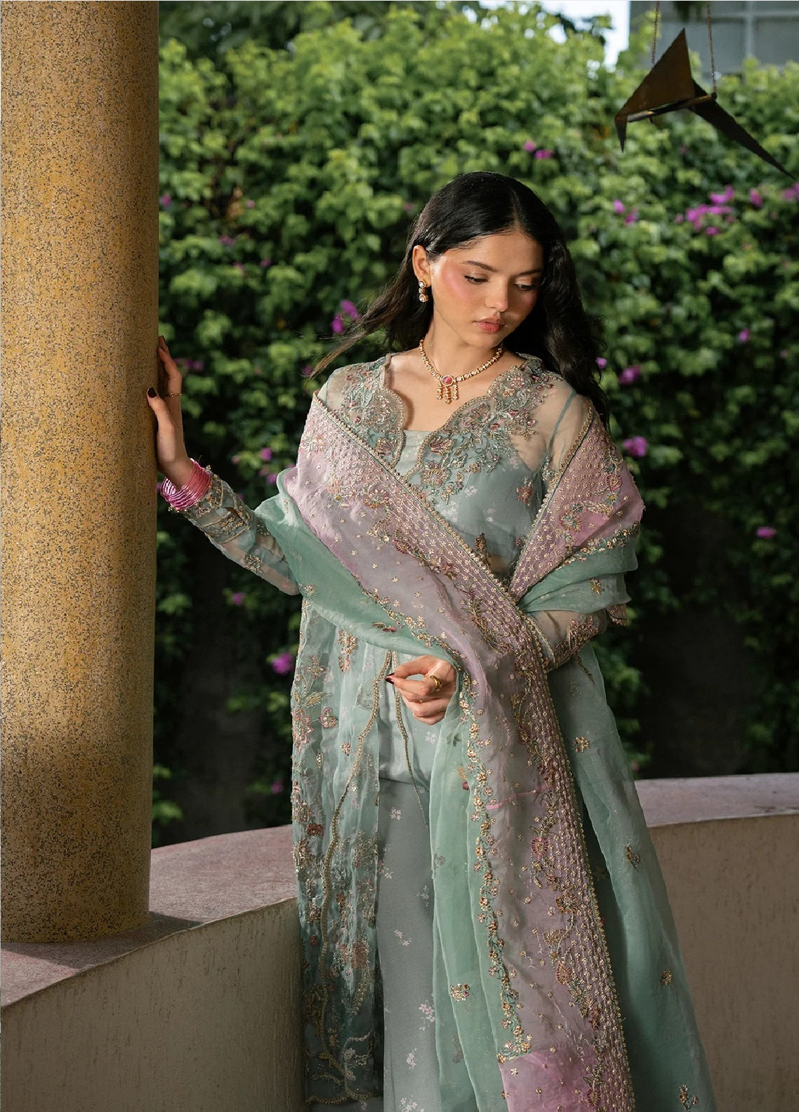 Pehli Nazar By Ayzel Festive Embroidered Organza 3 Piece Unstitched Suit AZL26PNF D-AYZ-0168 GULSHAN Pehli Nazar By Ayzel Festive Embroidered Organza 3 Piece Unstitched Suit AZL26PNF D-AYZ-0168 GULSHAN