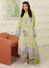 Petals In Print By Roheenaz Embroidered Lawn 3 Piece Unstitched Suit RNZ26PP D-07 SAGE BOTANICA