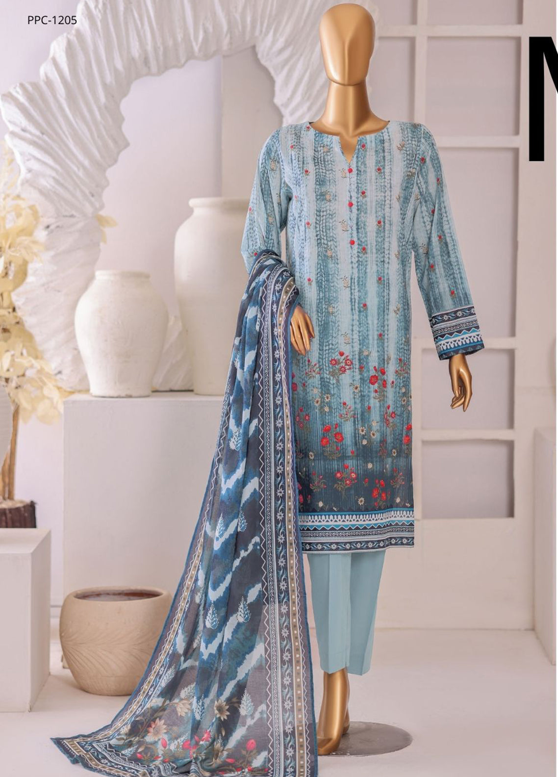 Platinum By HZ Textile Digital Printed Lawn 3 Piece Unstitched Suit HZ26PDP D-1205 Platinum By HZ Textile Digital Printed Lawn 3 Piece Unstitched Suit HZ26PDP D-1205