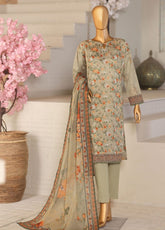 Platinum By HZ Textile Digital Printed Lawn 3 Piece Unstitched Suit HZ26PDP D-1207