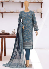 Platinum Jaipuri By HZ Textile Block Print Lawn 3 Piece Unstitched Suit HZ26PJBP D-233