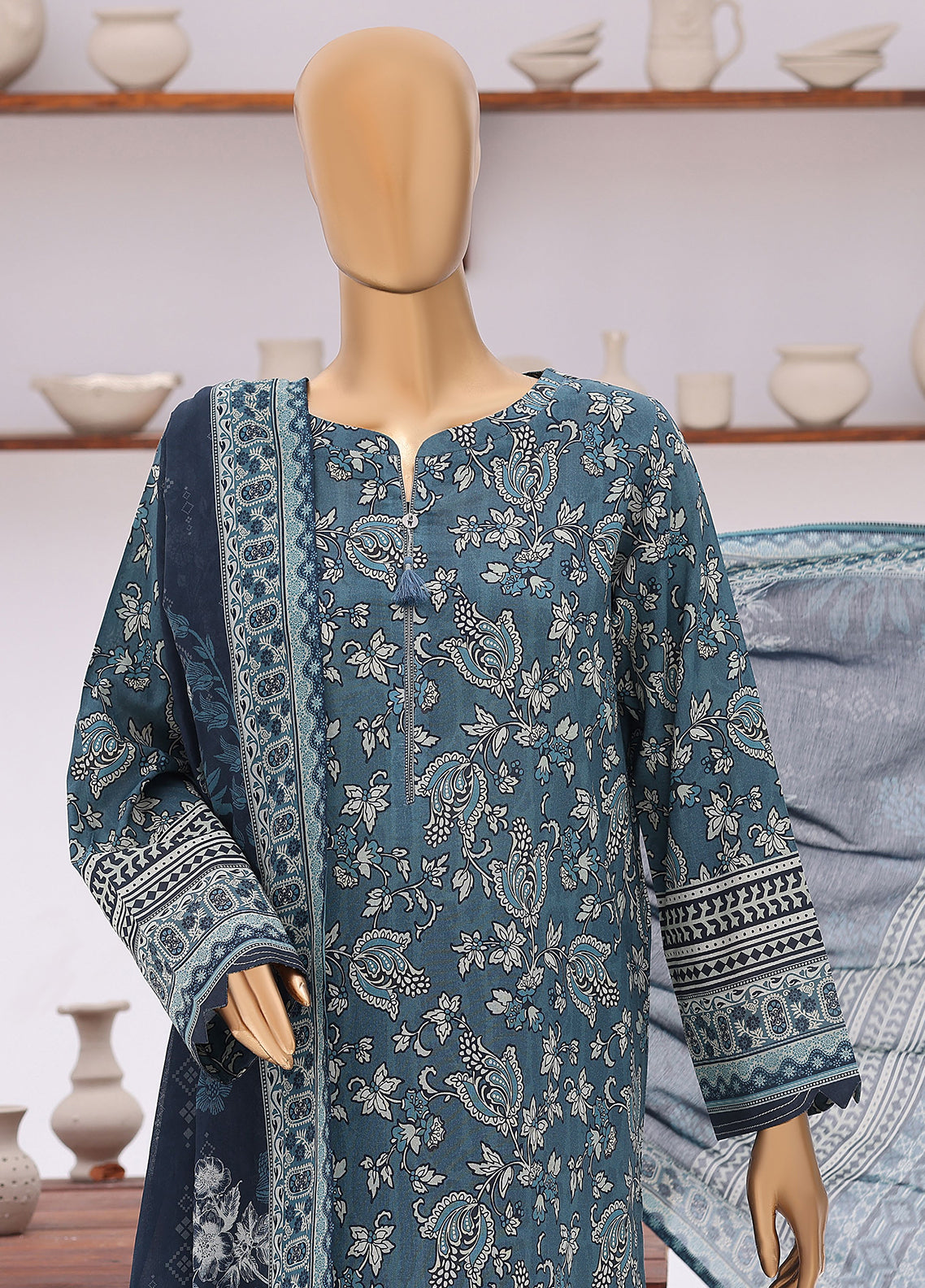 Platinum Jaipuri By HZ Textile Block Print Lawn 3 Piece Unstitched Suit HZ26PJBP D-233 Platinum Jaipuri By HZ Textile Block Print Lawn 3 Piece Unstitched Suit HZ26PJBP D-233
