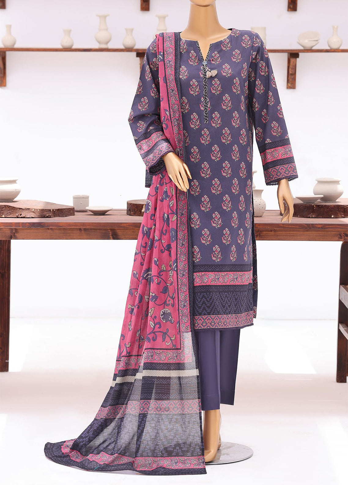 Platinum Jaipuri By HZ Textile Block Print Lawn 3 Piece Unstitched Suit HZ26PJBP D-234 Platinum Jaipuri By HZ Textile Block Print Lawn 3 Piece Unstitched Suit HZ26PJBP D-234