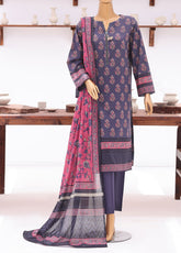 Platinum Jaipuri By HZ Textile Block Print Lawn 3 Piece Unstitched Suit HZ26PJBP D-234