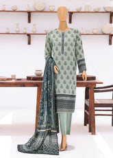 Platinum Jaipuri By HZ Textile Block Print Lawn 3 Piece Unstitched Suit HZ26PJBP D-235