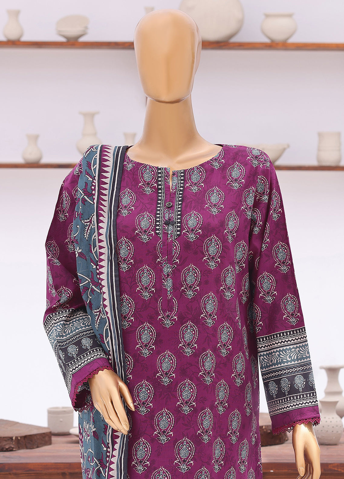 Platinum Jaipuri By HZ Textile Block Print Lawn 3 Piece Unstitched Suit HZ26PJBP D-238 Platinum Jaipuri By HZ Textile Block Print Lawn 3 Piece Unstitched Suit HZ26PJBP D-238