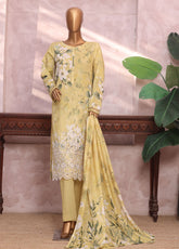Printkari By HZ Textile Embrodered Lawn 3 Piece Stitched Suit HZ26PD1 D-819