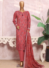 Printkari By HZ Textile Embrodered Lawn 3 Piece Stitched Suit HZ26PD1 D-821