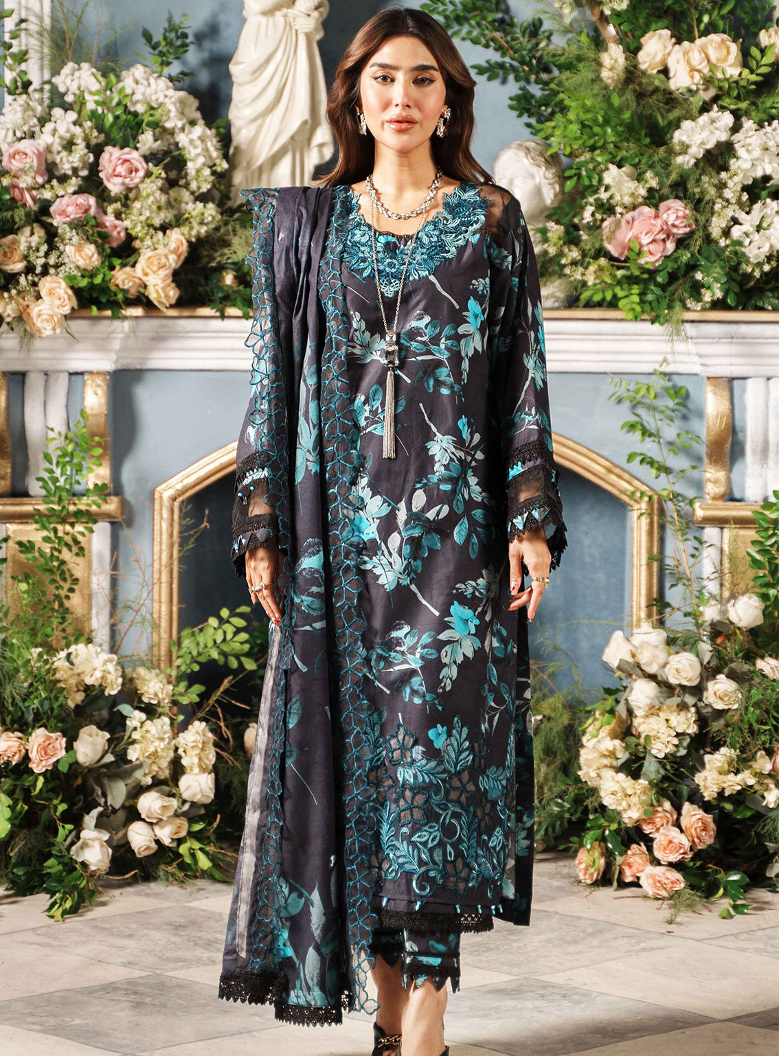 Printkari by Al Zohaib Embroidered Cambric Suits Unstitched 3 Piece - AZ24PCA 01 Printkari by Al Zohaib Embroidered Cambric Suits Unstitched 3 Piece - AZ24PCA 01
