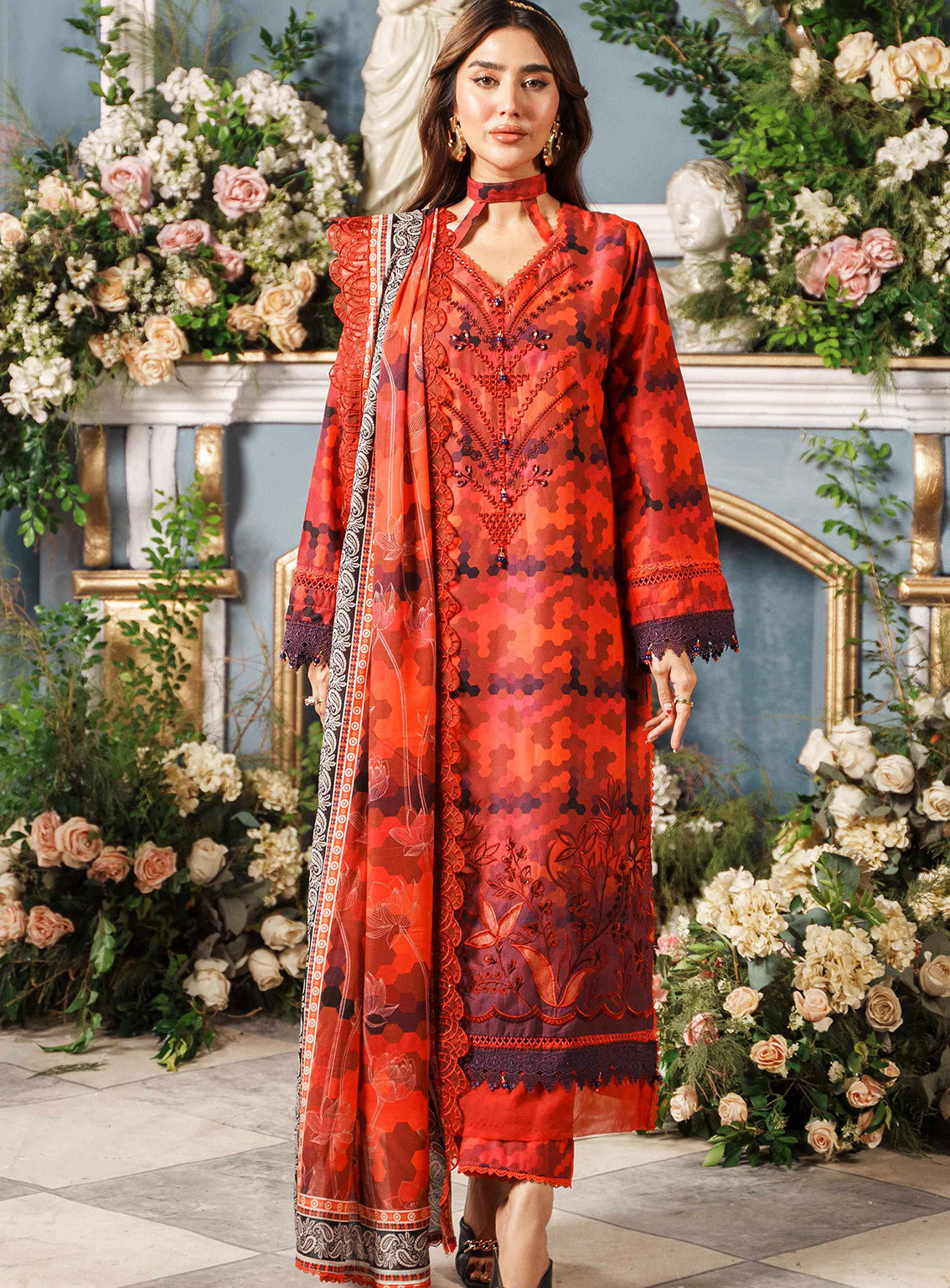Printkari by Al Zohaib Embroidered Cambric Suits Unstitched 3 Piece - AZ24PCA 03 Printkari by Al Zohaib Embroidered Cambric Suits Unstitched 3 Piece - AZ24PCA 03
