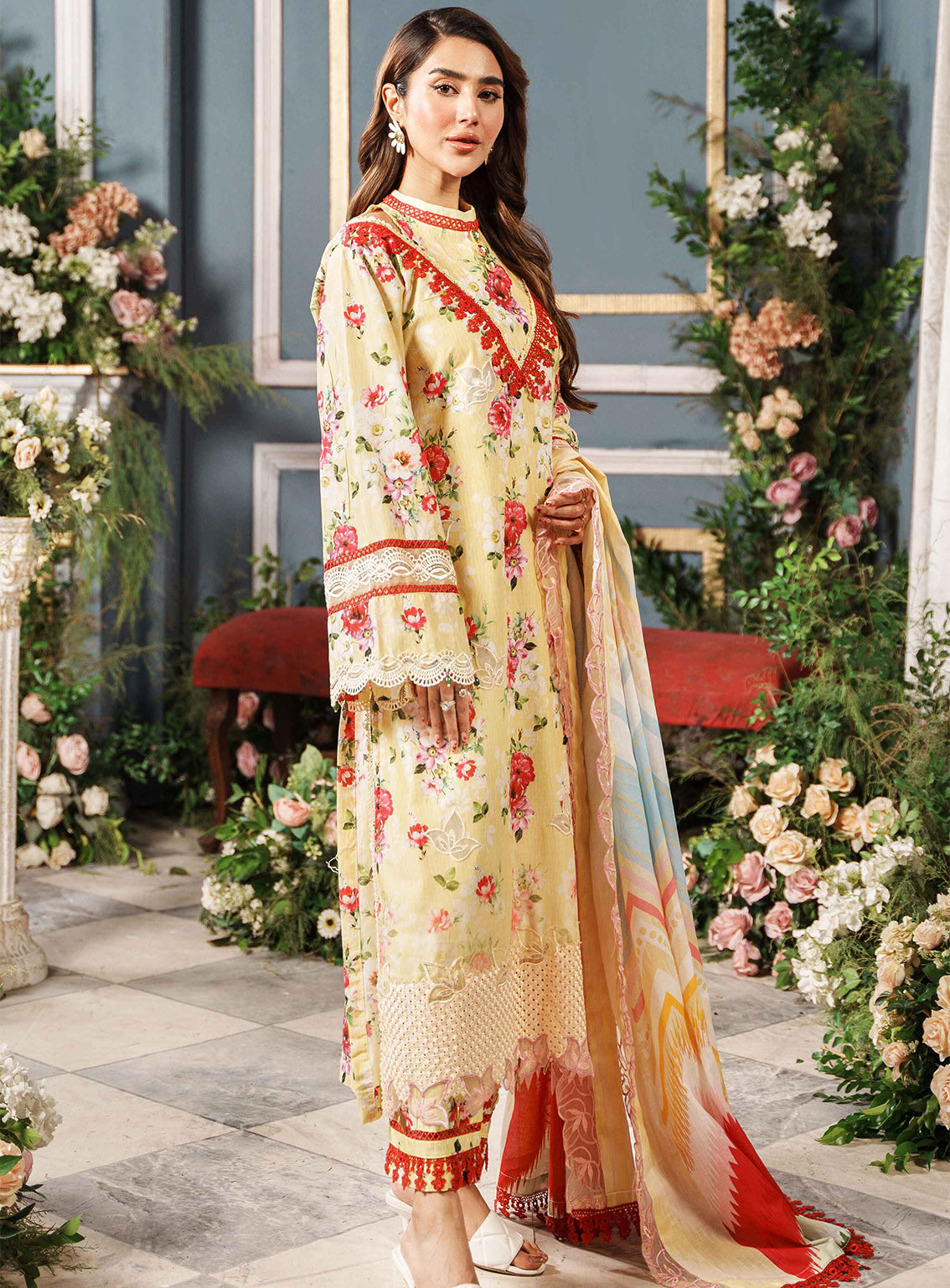 Printkari by Al Zohaib Embroidered Cambric Suits Unstitched 3 Piece - AZ24PCA 07 Printkari by Al Zohaib Embroidered Cambric Suits Unstitched 3 Piece - AZ24PCA 07