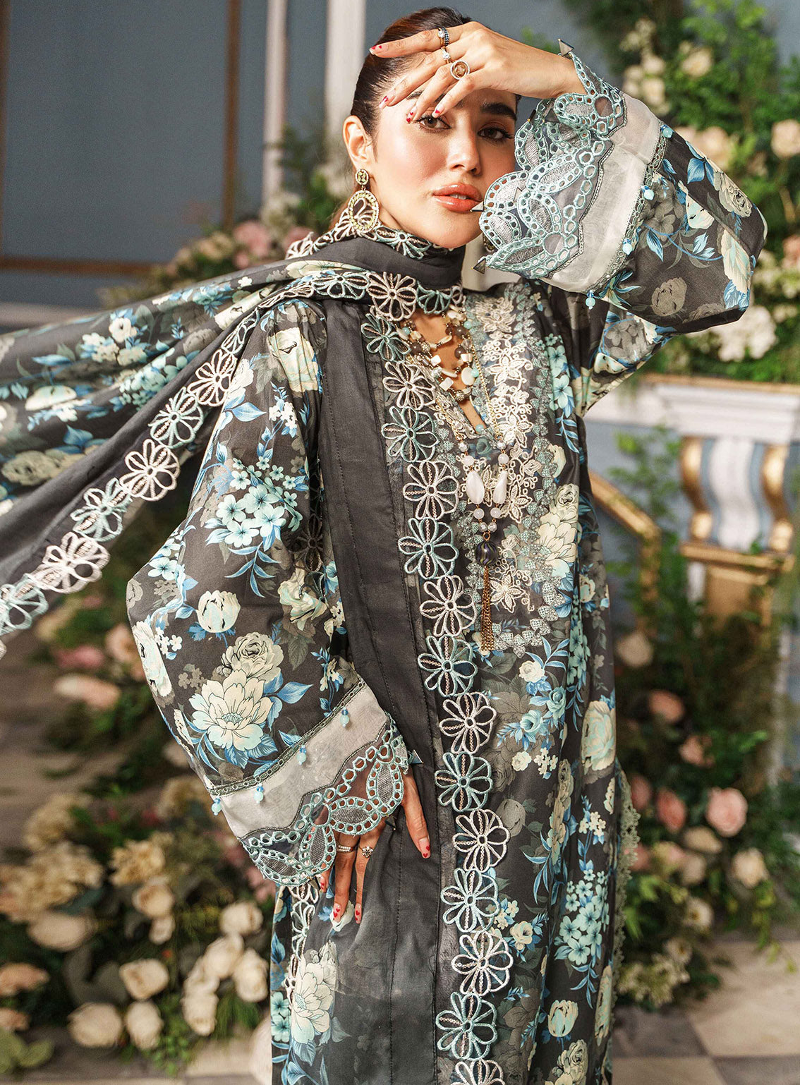 Printkari by Al Zohaib Embroidered Cambric Suits Unstitched 3 Piece - AZ24PCA 08 Printkari by Al Zohaib Embroidered Cambric Suits Unstitched 3 Piece - AZ24PCA 08