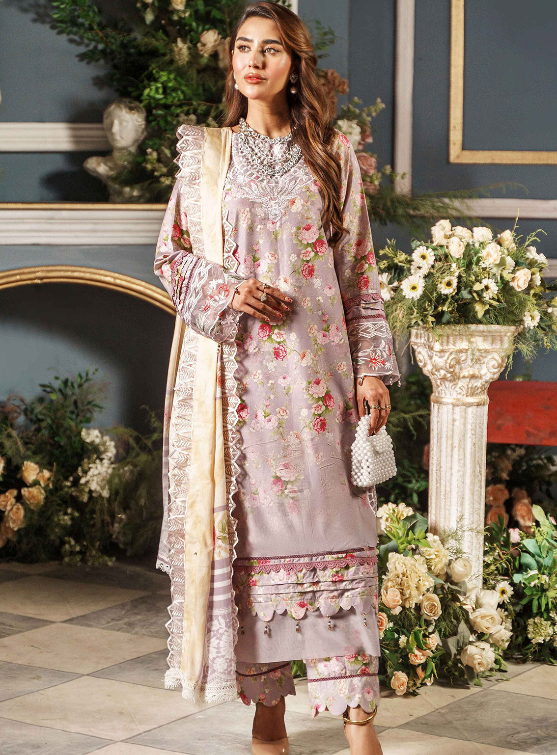 Printkari by Al Zohaib Embroidered Cambric Suits Unstitched 3 Piece - AZ24PCA 09 Printkari by Al Zohaib Embroidered Cambric Suits Unstitched 3 Piece - AZ24PCA 09