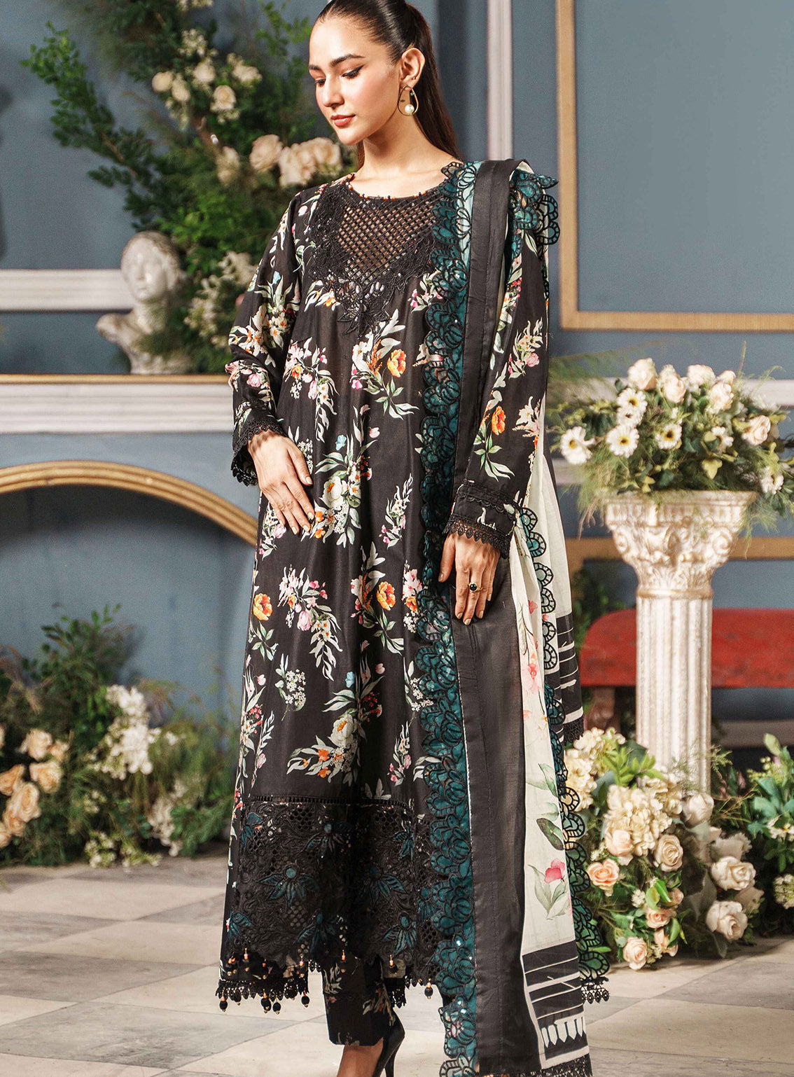 Printkari by Al Zohaib Embroidered Cambric Suits Unstitched 3 Piece - AZ24PCA 10 Printkari by Al Zohaib Embroidered Cambric Suits Unstitched 3 Piece - AZ24PCA 10