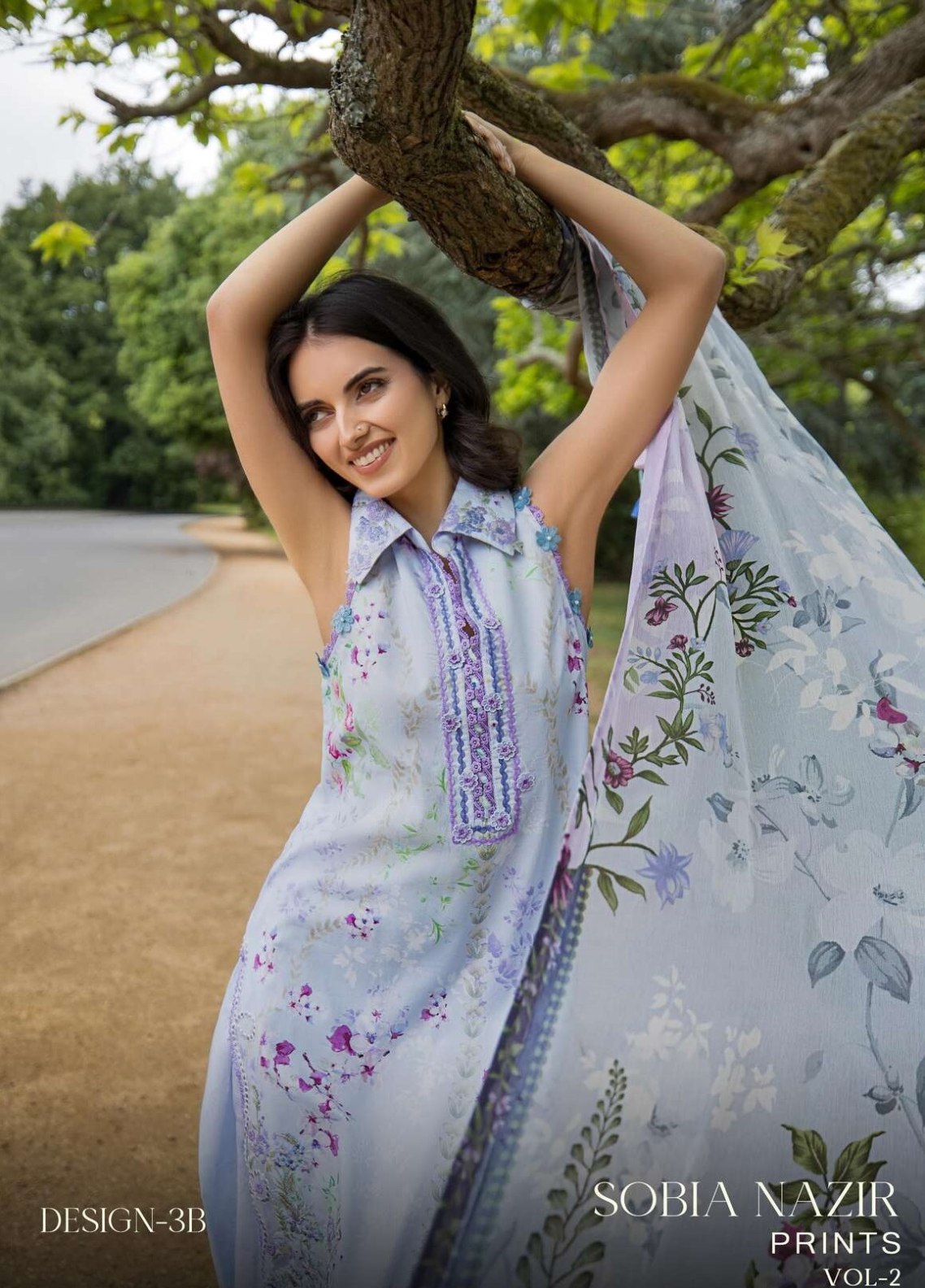 Prints By Sobia Nazir Embroidered Lawn 3 Piece Unstitched Suit SN26PV2 D-3B Prints By Sobia Nazir Embroidered Lawn 3 Piece Unstitched Suit SN26PV2 D-3B