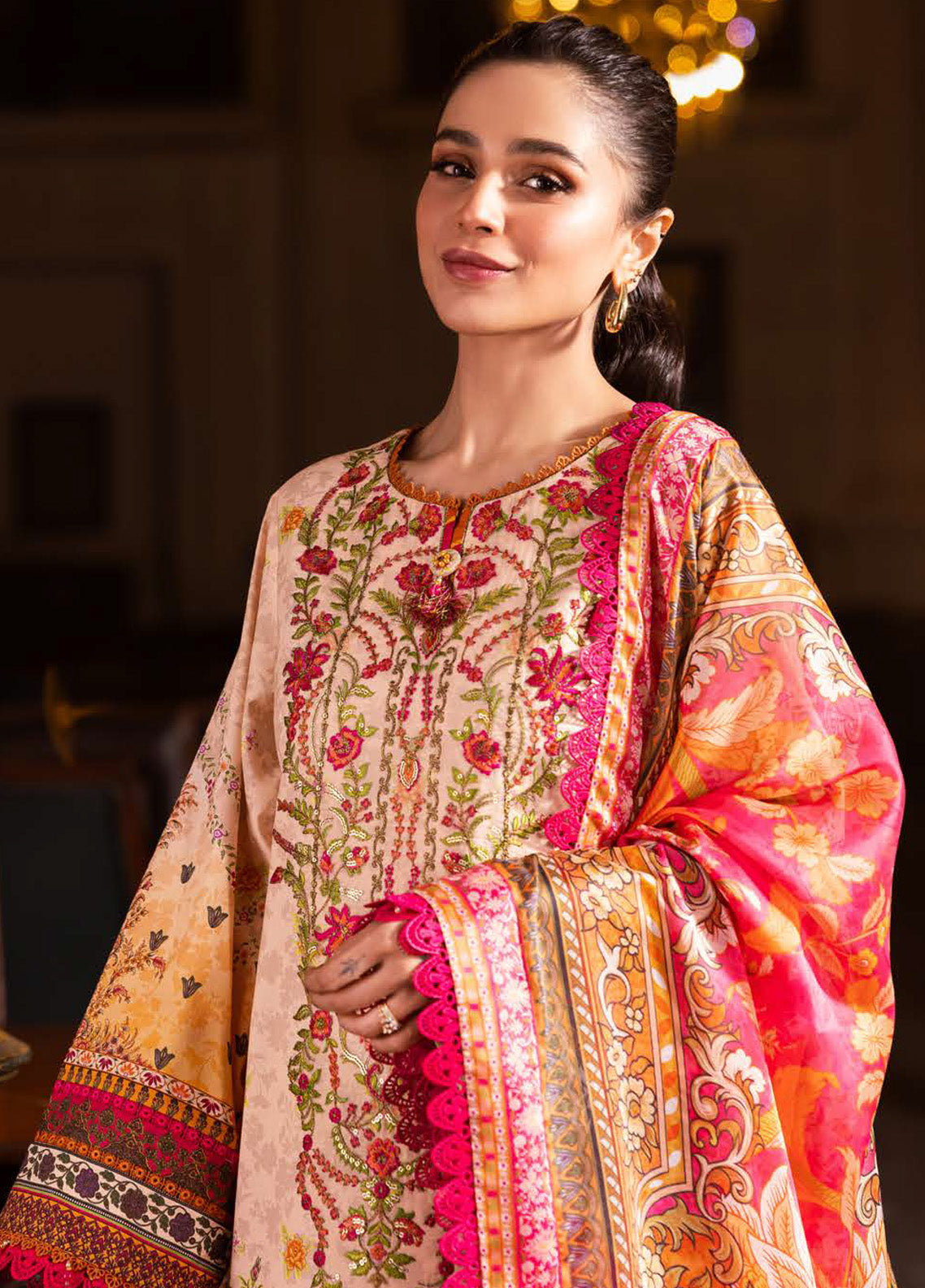 Prints by Asim Jofa Embroidered Lawn Suits Unstitched 3 Piece - AJ25PL4 AJUBJ-02 Prints by Asim Jofa Embroidered Lawn Suits Unstitched 3 Piece - AJ25PL4 AJUBJ-02