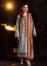 Prints by Asim Jofa Embroidered Lawn Suits Unstitched 3 Piece - AJ25PL4 AJUBJ-11
