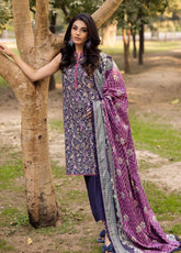 Prints by Asim Jofa Printed Lawn Suits Unstitched 3 Piece - AJ25PL4 AJUBJ-30
