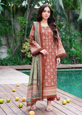 Prints by Asim Jofa Printed Lawn Suits Unstitched 3 Piece - AJ25PL4 AJUUB-25