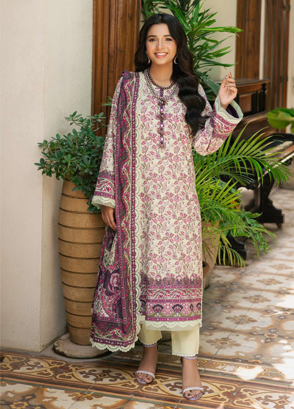 Prints by Asim Jofa Printed Lawn Suits Unstitched 3 Piece - AJ25PL4 AJUUB-27 Prints by Asim Jofa Printed Lawn Suits Unstitched 3 Piece - AJ25PL4 AJUUB-27