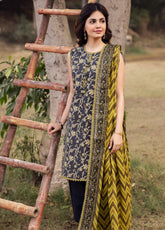 Prints by Asim Jofa Printed Lawn Suits Unstitched 3 Piece - AJ25PL5 AJUBJ-26